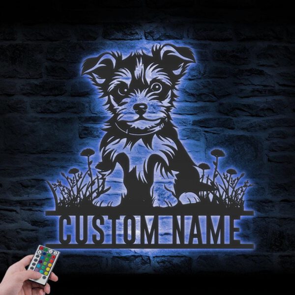 Custom-Baby-Yorkshire-Terrier-Metal-Wall-Art-LED-Light_4