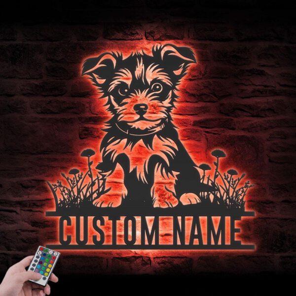 Custom-Baby-Yorkshire-Terrier-Metal-Wall-Art-LED_5