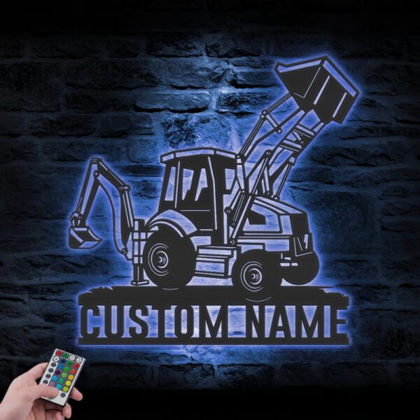 Custom-Backhoe-Loader-Excavator-Driver-Metal-Wall-Art-LED-Light_1