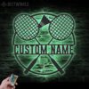 Custom-Badminton-Racket-Metal-Wall-Art-LED-Light-4