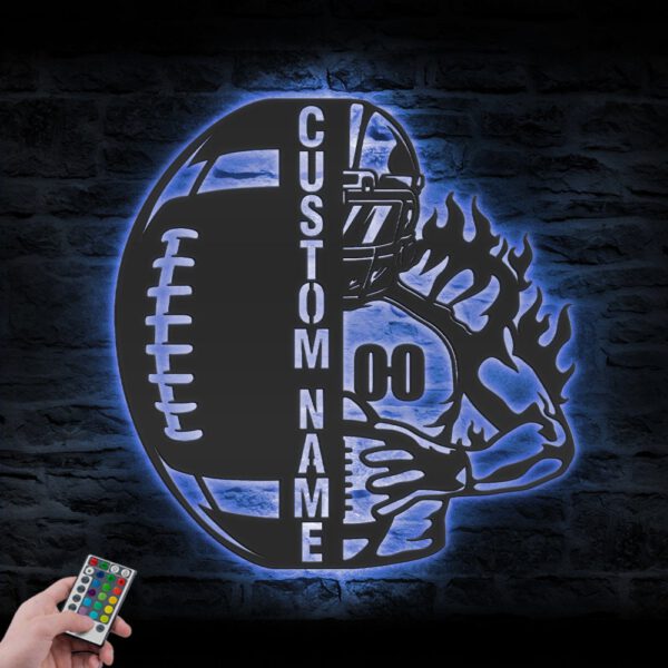 Custom-Ball-American-Football-Metal-Wall-Art-LED-Light-1