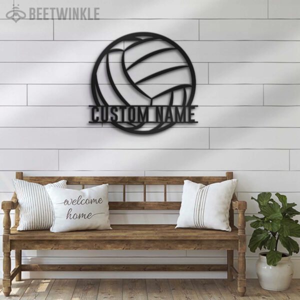 Custom-Ball-Volleyball-Metal-Wall-Art-LED-Light-3