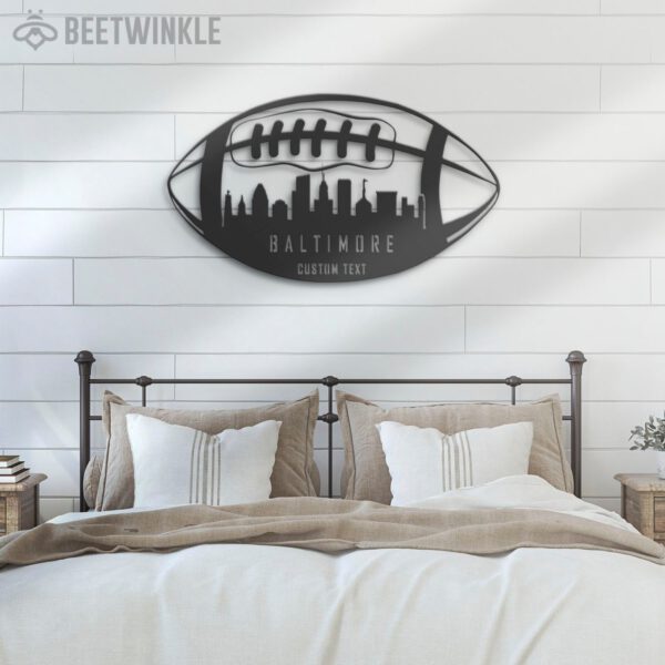 Custom-Baltimore-Skyline-American-Football-Metal-Wall-Art-LED-Light-7