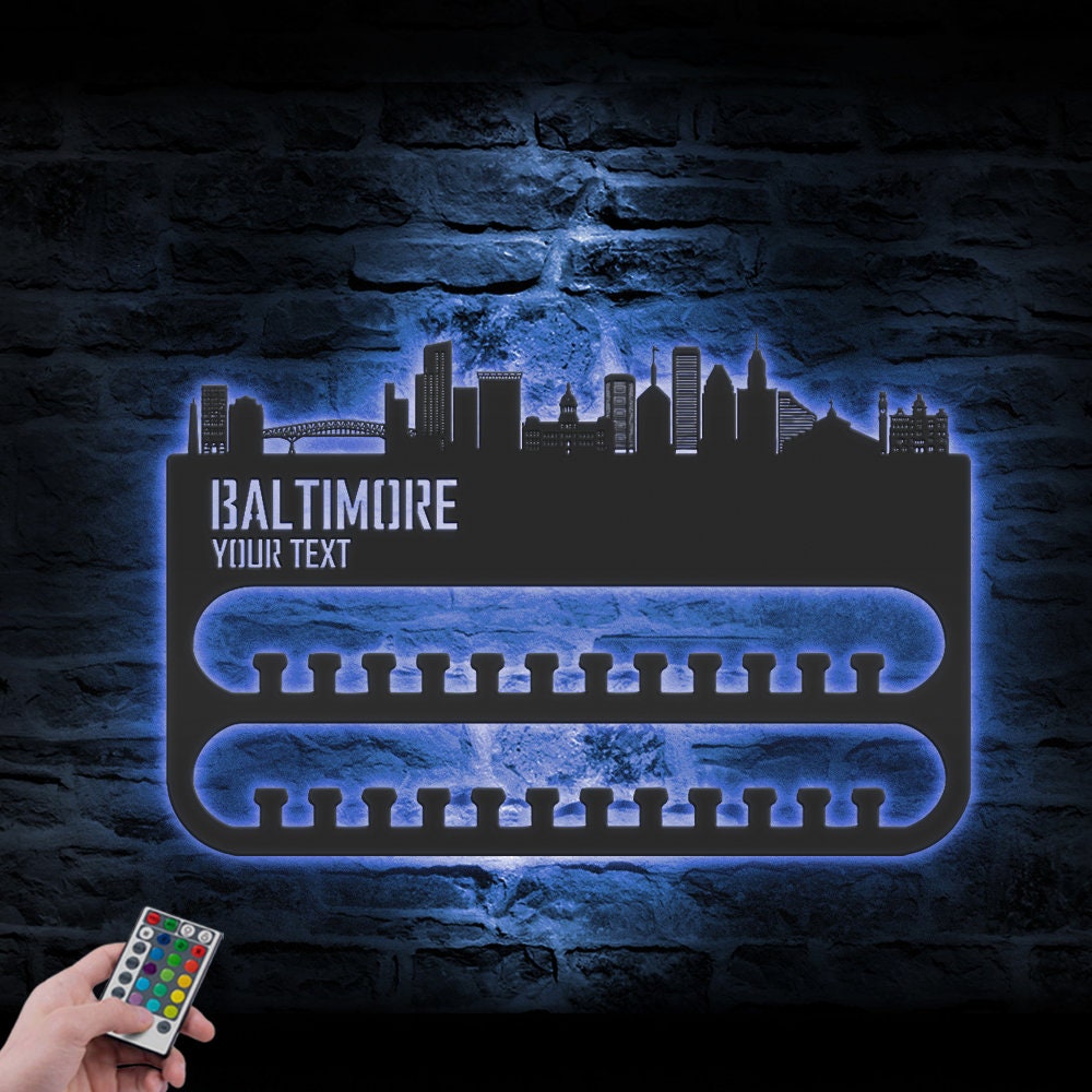 Custom-Baltimore-Skyline-Sport-Medal-Hanger-With-Led-Light_7