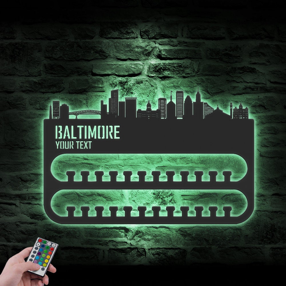 Custom-Baltimore-Skyline-Sport-Medal-Hanger-With-Led-Light_8