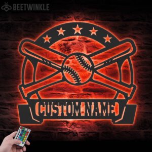 Custom-Baseball-Bat-Metal-Wall-Art-LED-Light-2