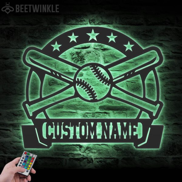 Custom-Baseball-Bat-Metal-Wall-Art-LED-Light-4