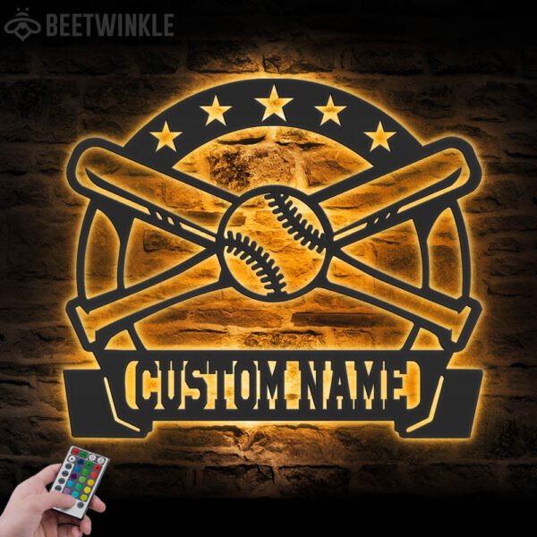 Custom-Baseball-Bat-Metal-Wall-Art-LED-Light-5