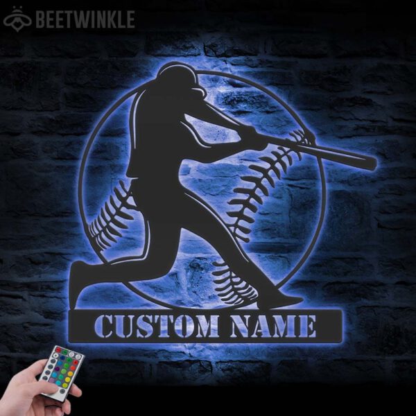 Custom-Baseball-Metal-Wall-Art-LED-Light-4