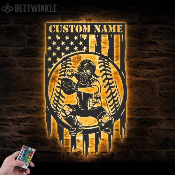 Custom-Baseball-US-Flag-Metal-Wall-Art-LED-Light-3-1