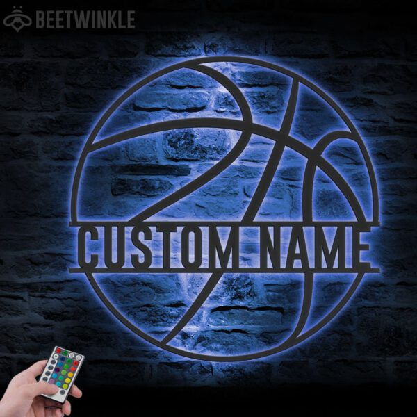 Custom-Basketball-Metal-Wall-Art-LED-Light-10