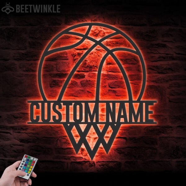 Custom-Basketball-Metal-Wall-Art-LED-Light-5