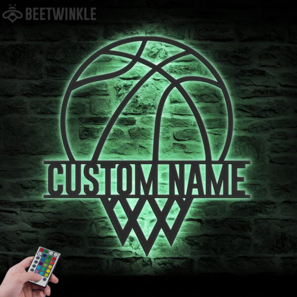 Custom-Basketball-Metal-Wall-Art-LED-Light-6