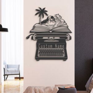 Custom-Beach-Book-Writer-Metal-Wall-Art-LED-Light_2