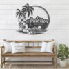 Custom-Beach-House-Hawaiian-Flower-Scene-Metal-Wall-Art-LED-Light-6