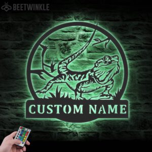 Custom-Bearded-Dragon-Metal-Wall-Art-LED-Light-2-1