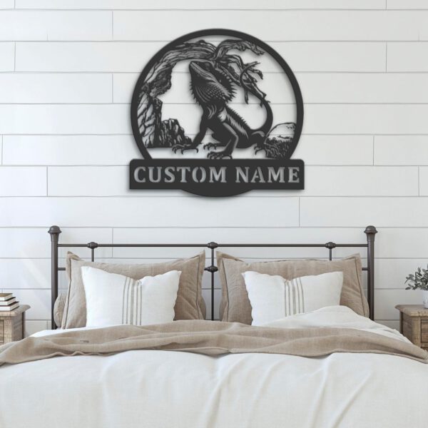 Custom-Bearded-Dragon-Metal-Wall-Art-LED-Light-6