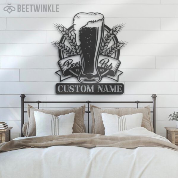 Custom-Beer-Bar-Metal-Wall-Art-LED-Light-1