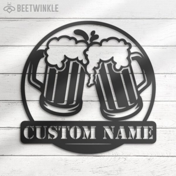 Custom-Beer-Bar-Metal-Wall-Art-LED-Light-4