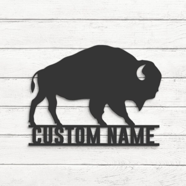 Custom-Bison-Farmhouse-Metal-Wall-Art-LED-Light-1