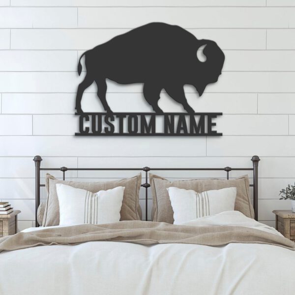 Custom-Bison-Farmhouse-Metal-Wall-Art-LED-Light-2-1