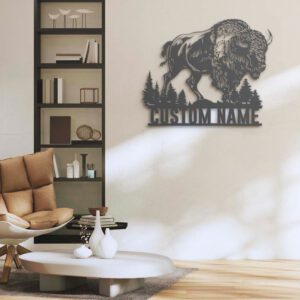 Custom-Bison-Farmhouse-Metal-Wall-Art-LED-Light-3-2