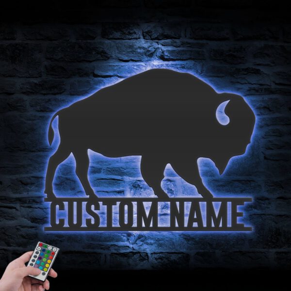 Custom-Bison-Farmhouse-Metal-Wall-Art-LED-Light-6-1