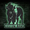 Custom-Bison-Farmhouse-Metal-Wall-Art-LED-Light-7