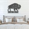 Custom-Bison-Wildflower-Farmhouse-Metal-Wall-Art-LED-Light-4