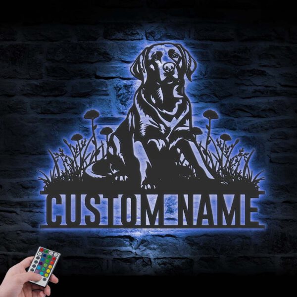 Custom-Black-Labrador-Metal-Wall-Art-LED_4