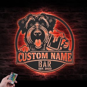 Custom-Black-Russian-Terrier-Thirsty-Beer-Pub-Metal-Wall-Art-LED-Light_1