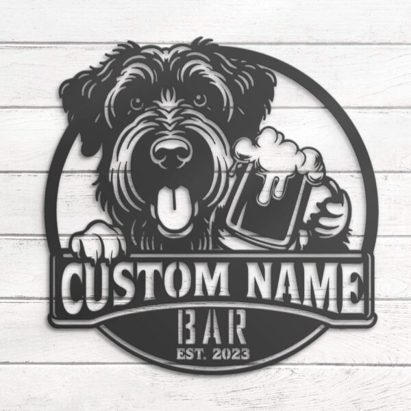 Custom-Black-Russian-Terrier-Thirsty-Beer-Pub-Metal-Wall-Art-LED-Light_3