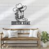 Custom-Boots-And-Hat-Cowgirl-Metal-Wall-Art-LED-Light-3