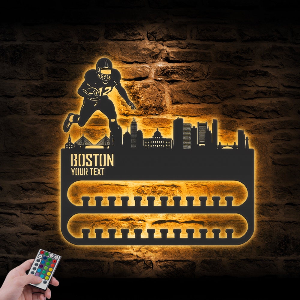 Custom-Boston-Skyline-American-Football-Medal-Hanger-With-Led-Light_1