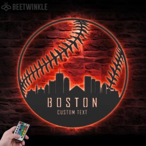 Custom-Boston-Skyline-Baseball-Metal-Wall-Art-LED-Light-2