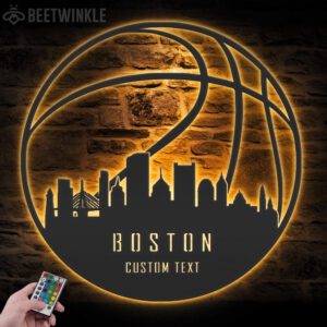 Custom-Boston-Skyline-Basketball-Metal-Wall-Art-LED-Light-3