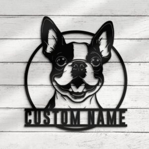 Custom-Boston-Terrier-Metal-Wall-Art-LED-Light-2