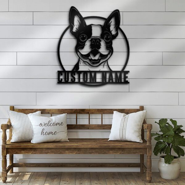 Custom-Boston-Terrier-Metal-Wall-Art-LED-Light-7