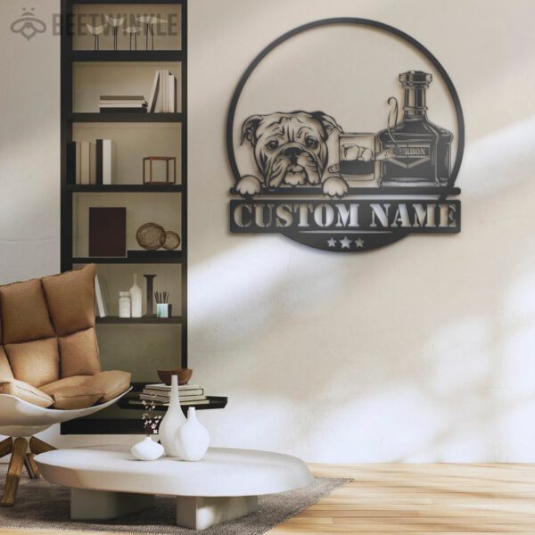 Custom-Bourbon-Cigar-And-Bulldog-Metal-Wall-Art-LED-Light_3