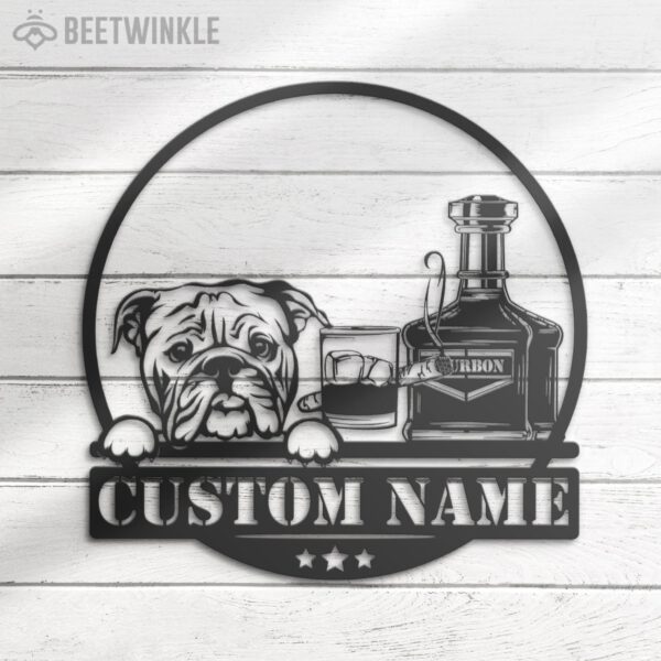 Custom-Bourbon-Cigar-And-Bulldog-Metal-Wall-Art-LED_5