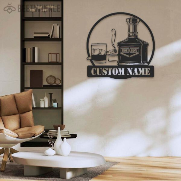 Custom-Bourbon-Cigar-Metal-Wall-Art-LED-Light-10