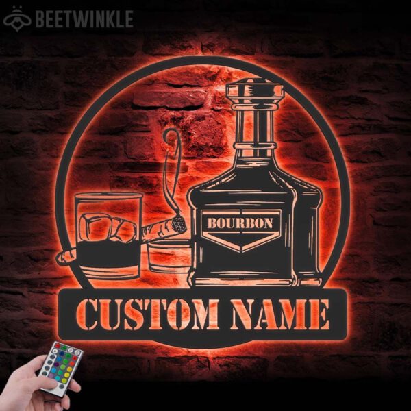 Custom-Bourbon-Cigar-Metal-Wall-Art-LED-Light-8-3