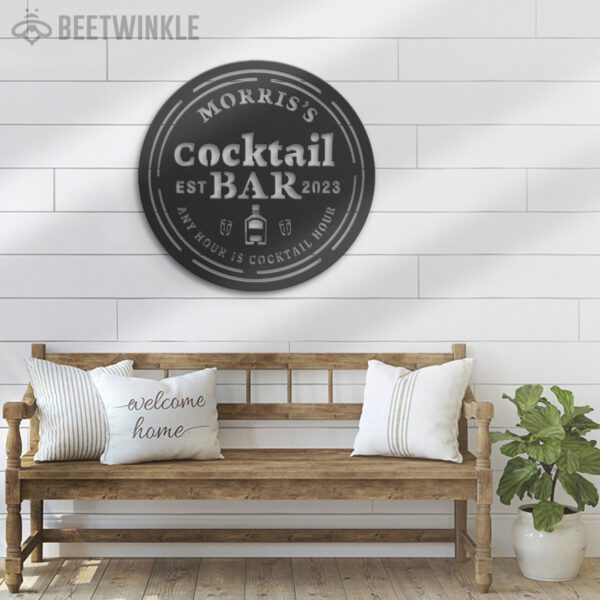 Custom-Bourbon-Cocktail-Bar-Metal-Wall-Art-LED-Light-6