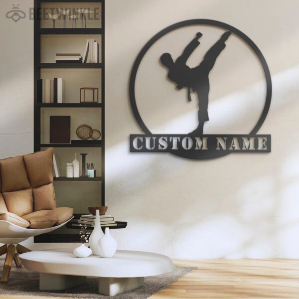 Custom-Boy-Karate-Martial-Arts-Metal-Wall-Art-with-LED-Light-5