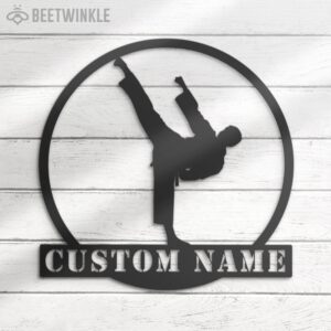 Custom-Boy-Taekwondo-Martial-Arts-Metal-Wall-Art-with-LED-Light-3