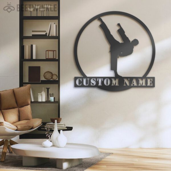 Custom-Boy-Taekwondo-Martial-Arts-Metal-Wall-Art-with-LED-Light-6