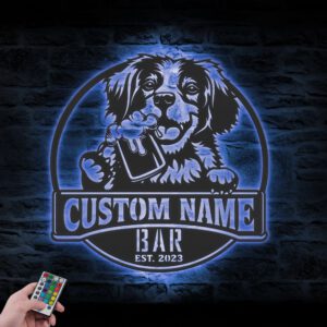 Custom-Brittany-Spaniel-Thirsty-Beer-Pub-Metal-Wall-Art-LED-Light_1