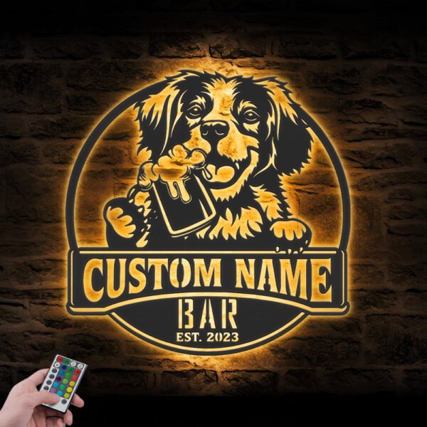 Custom-Brittany-Spaniel-Thirsty-Beer-Pub-Metal-Wall-Art-LED-Light_3