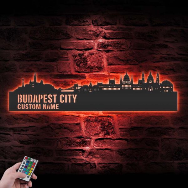 Custom-Budapest-Skyline-Metal-Wall-Art-LED-Light-4