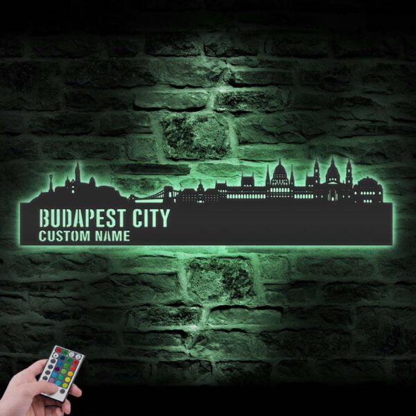 Custom-Budapest-Skyline-Metal-Wall-Art-LED-Light